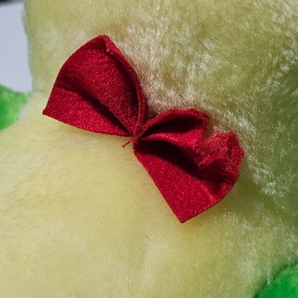 Vintage 80s Rainbow Creation Frog 14 inch Plush Green Toad Stiff Stuffed Animal - Picture 6 of 9